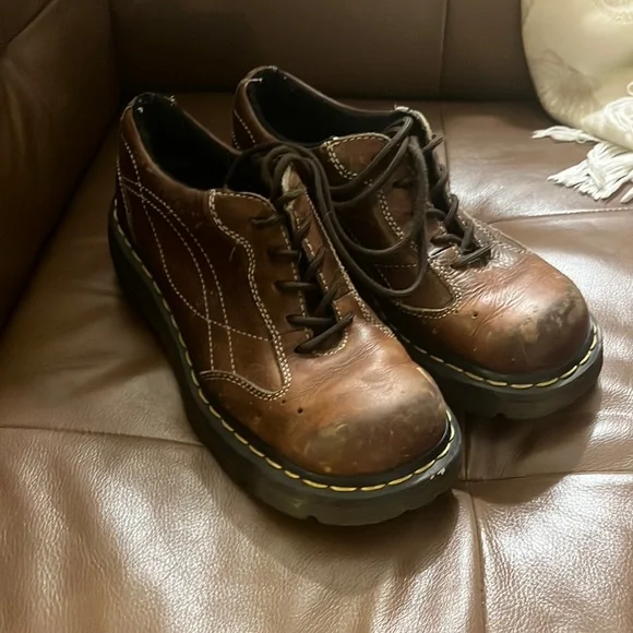 DOC MARTENS Vintage brown Dr. Martens leather lace up shoes Dr Martens Vintage Brown Leather Shoes UK 8 EU 42 Style  main image 3